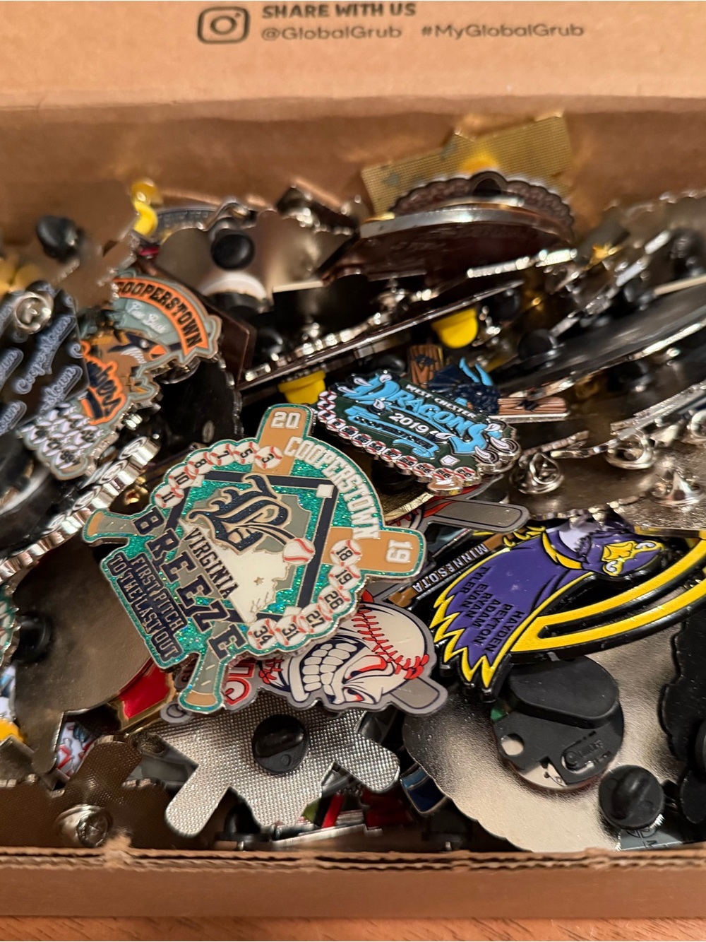 Assorted Enamel Sports & Team Pins - Multicolor